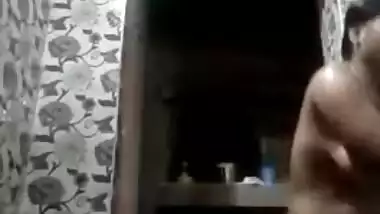 Man is a porn pervert who likes to film Desi wife taking a shower