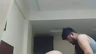 Young guy enjoys hotel sex with his GF in doggy style