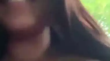 Girlfriend huge boobs shown on video call to boyfriend