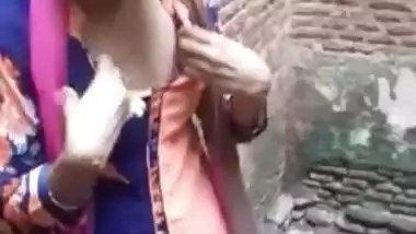 Adorable Desi cutie flashes curious friend her XXX tits in public