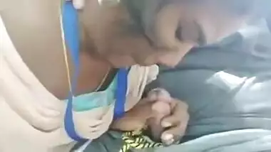 Outdoor MMS video of Desi whore stroking and sucking XXX phallus