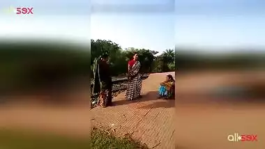 Milf aunty stripping and show pussy in the middle of the railway station