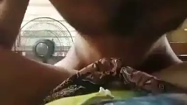 Guy bangs lady in the missionary position in the sex MMS