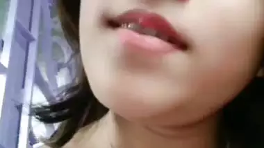 Gorgeous young girl topless video call viral show