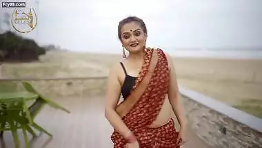 Dolon with her Red Color Georgette Saree – Fashion Ullas