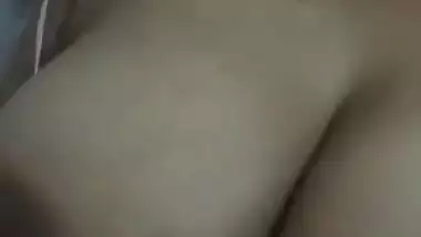 Alone Indian housewife demonstrates saggy boobs in this porn video