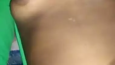 XXX lover touches Desi babe's boobs to show MMS video to whole world