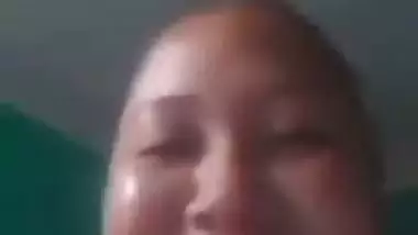 Chubby milf exposes her naked body during video call sex