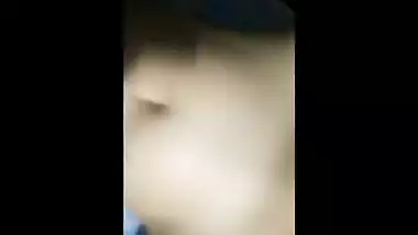 Girl from India discovers big XXX boobs and hairy sex opening on camera