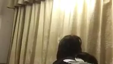 Day is over so Desi girl gets naked exposing XXX boobies and pussy