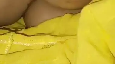 Sleeping sister boob touch by brother and nipple show