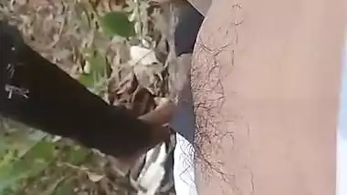 College teacher pussy fucking in jungle viral outdoor sex