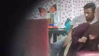 Hijab lady in restaurant having viral sex caught by voyeur