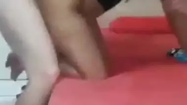 Fucking her throat deep with a big thick cock! Busting pussy and throat of Indian black woman