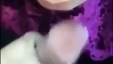 Point of view porn video of Desi girl sucking hard sex instrument