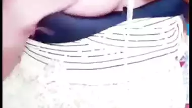 Nude desi lady tempts the man during a video call sex