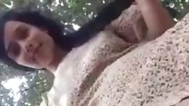 So Beautiful Innocent Looking Sri Lankan GF Secretly Showing Her Amazingly Cute Pussy and Butt to Her BF in Outdoor