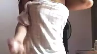 Wife from the Desi land doesn't feel shy to show off her XXX melons