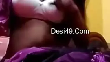 Today Exclusive- Super Hot Look Desi Girl Showing Her Boobs On Video Call With Clear Bangla Audio Part 1