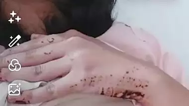 First time topless video making of hot girlfriend