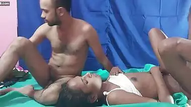 Two guys and a girl with blue stockings Bengali Sex xxx porn