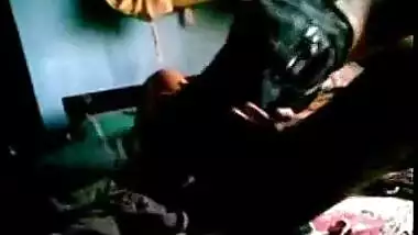 Young Indian guy having sex with his desi maid when alone at home