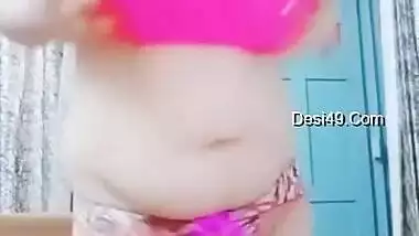 Young woman loves staying home alone cause she can perform sex show