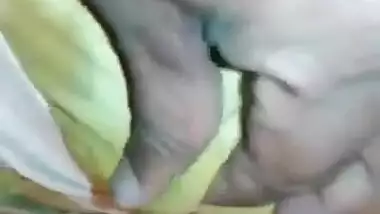 Big boobs Tamil aunty nude bathing and changing with hubby boobs fondled her