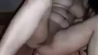 Big boob cousin shows her shaved pussy in nude MMS