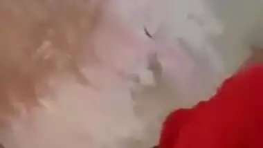 Homemade XXX clip of amateur Randi model who poses on Desi man's cam