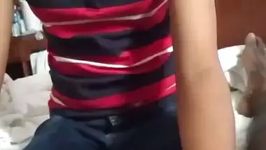 Sister catches me jerking and gives me a handjob