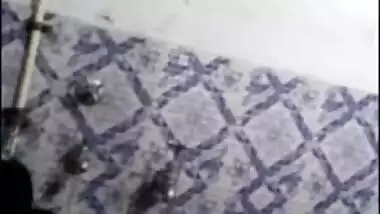 There is a camera still the naked Indian wife isn't confused