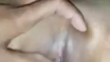 Desi chick in pink bra is horny and XXX partner films pussy first