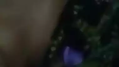 Desi girl gives a XXX blowjob while lover is touching her tits on camera