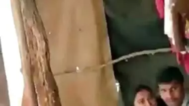 Husband caught unsatisfied wife she fuck with lover in barn, scandal Desi mms