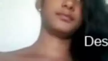 Sexy college girl showing her boobs and pussy