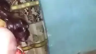 Wife romance and sex with husband with video call to lover