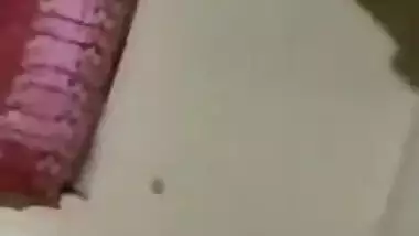 Desi man catches his fat wife with big XXX tits dressing for work